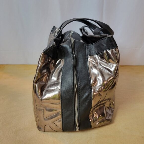 Donna Karan Logo DKNY Puffer Satchel w Matching Wallet - Picture 7 of 14